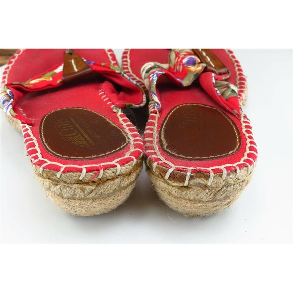 Cliffs by White Mountain Sz 6.5 M Red Flip Flop Fabric Women Sandals - Picture 5 of 7